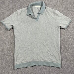 Marine Layer Mens Small Green Cotton Wool Blend Knit Johnny Collar Polo Liam